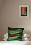 Green Twisted Geometric Cushion Collection