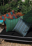 Blue Twisted Geometric Cushion Collection