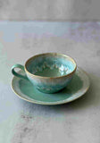 Aqua Tea cup and Saucer