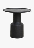 Round Black Stumpy Side Table