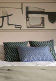 Blue Twisted Geometric Cushion Collection