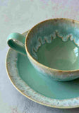 Aqua Tea cup and Saucer