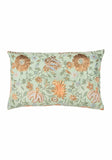 Mint and Peach Champagne Floral Cushion Collection