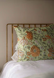 Mint and Peach Champagne Floral Cushion Collection