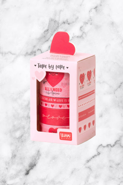Set of 5 Heart Paper Tape