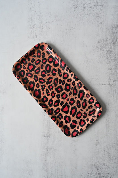 Brown Leopard Print Tray