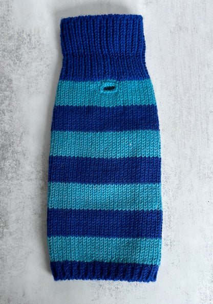 Blue Stripe Lish Striped Wool Dog Sweater