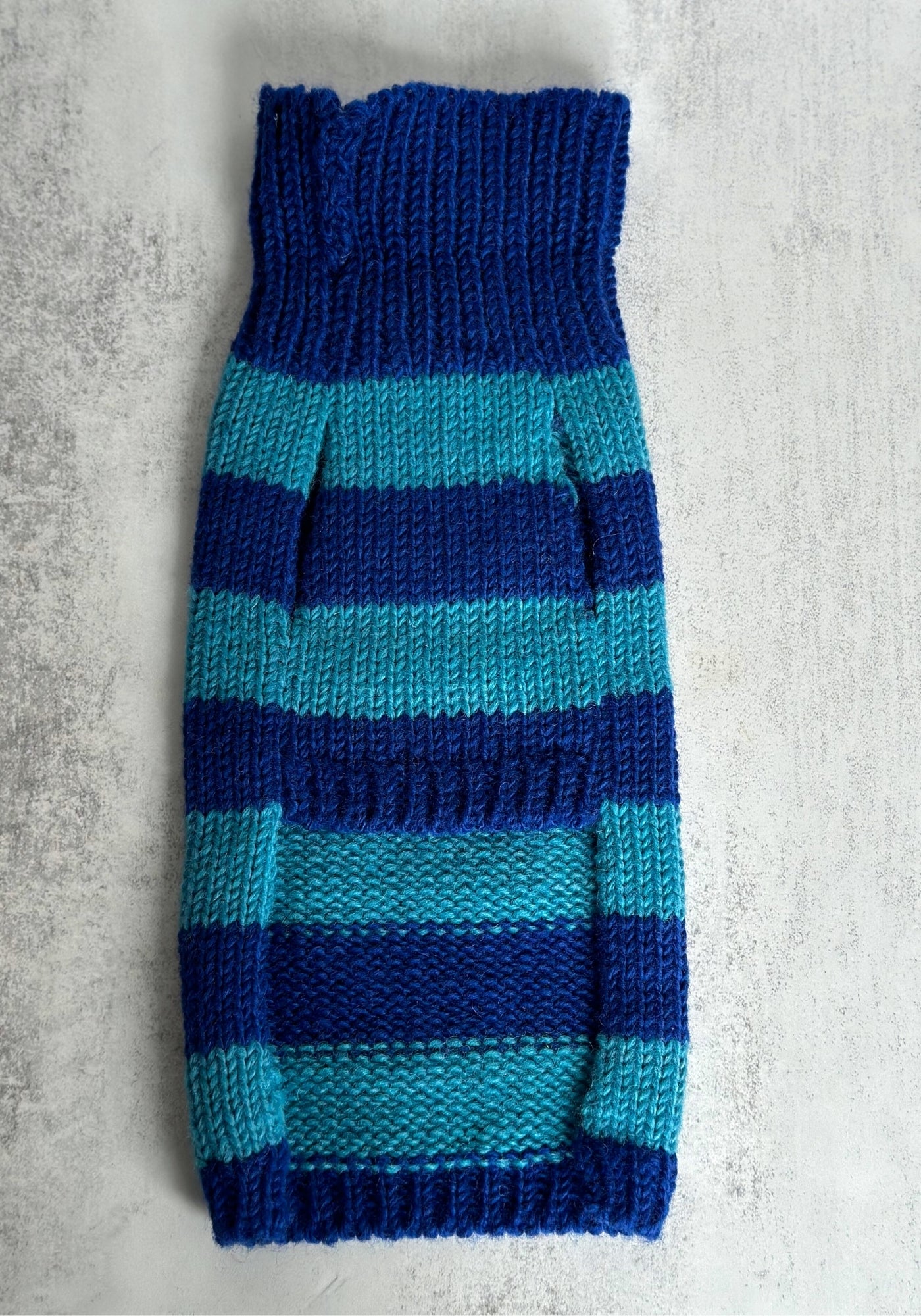 Blue Stripe Lish Striped Wool Dog Sweater