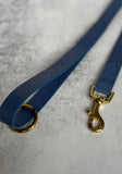 Dusky Blue Lish Leather Dog Lead