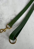 Forest Green Lish Leather Dog Lead