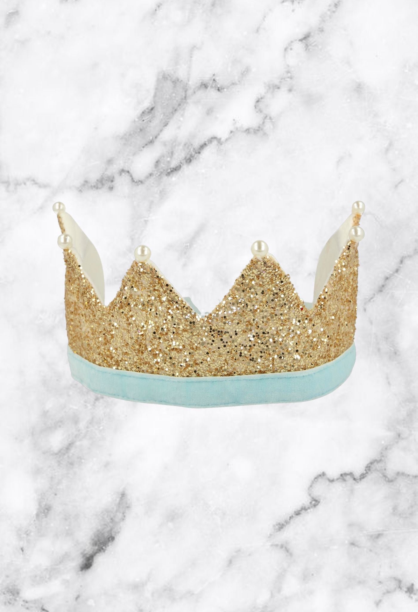 Couronne de fête dorée scintillante 