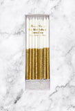 Set of Sixteen Two-Tone Gold Party Candles