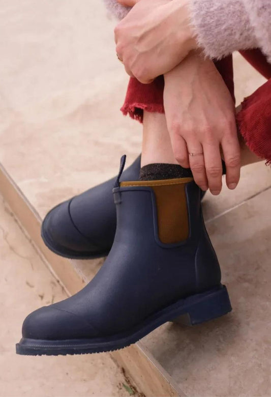 Merry People Bobbi Stiefel Oxford Blau &amp; Hellbraun 