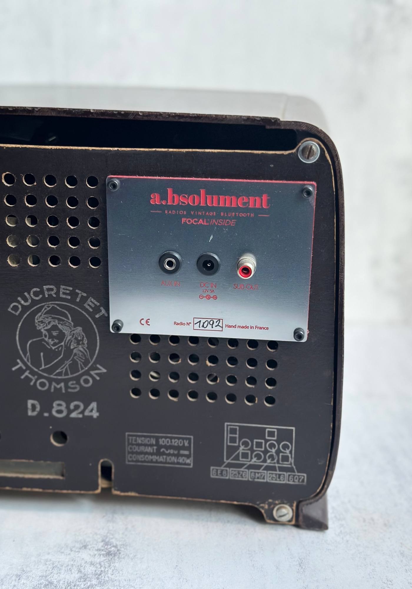 Refurbished Vintage Ducretet Thomson D.284 Radio Speaker