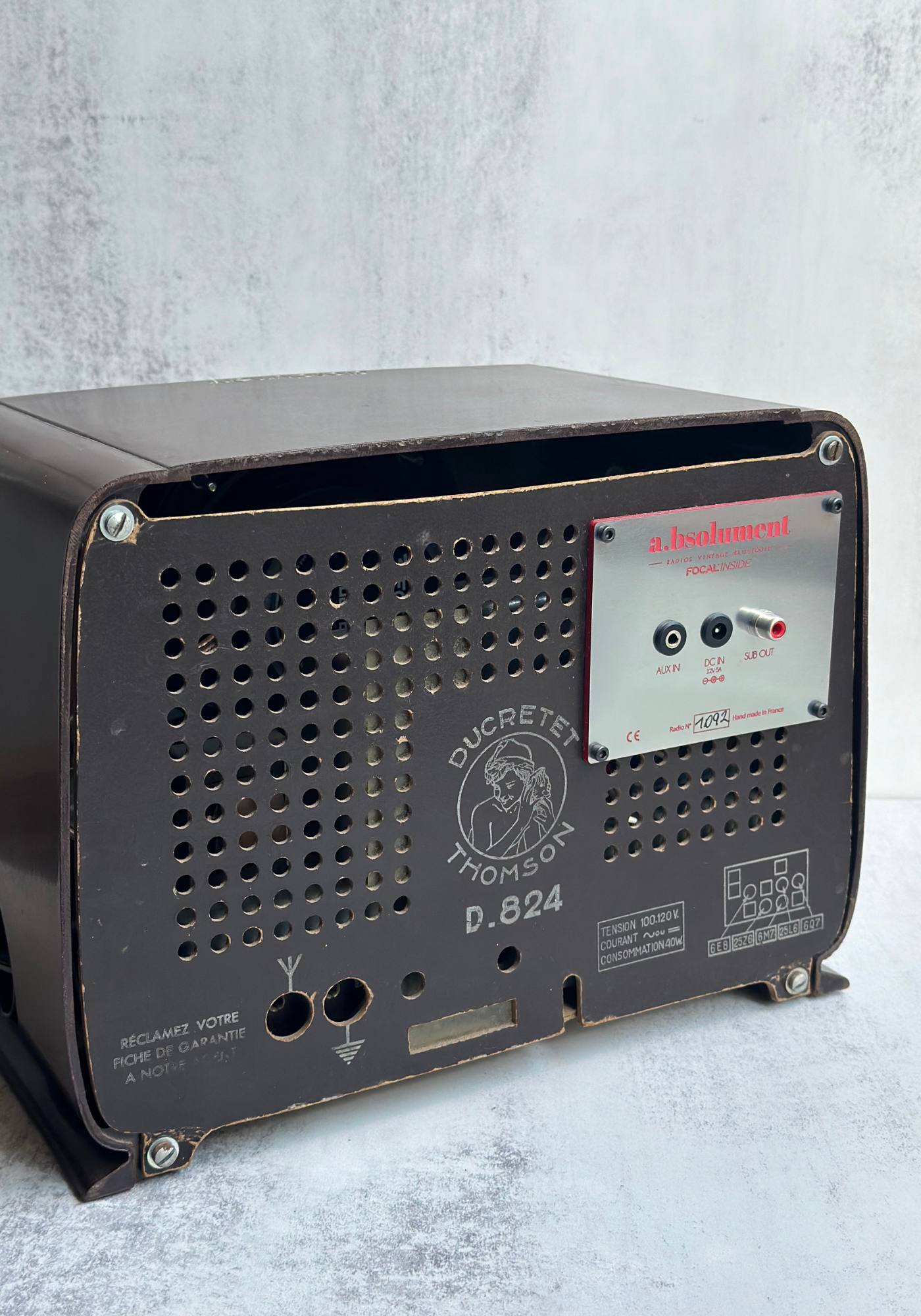 Refurbished Vintage Ducretet Thomson D.284 Radio Speaker