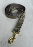 Taupe Glitter Velvet Dog Lead