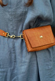 Roxi Leather Chain Link Shoulder/ Belt Bags