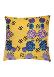 Mustard and Purple Abstract Floral Cushion Collection