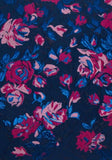 Navy and Pink Rose Floral Cushion Collection