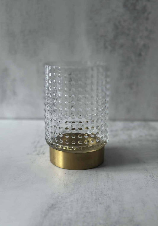 Dotty Glass Tea Light Holder