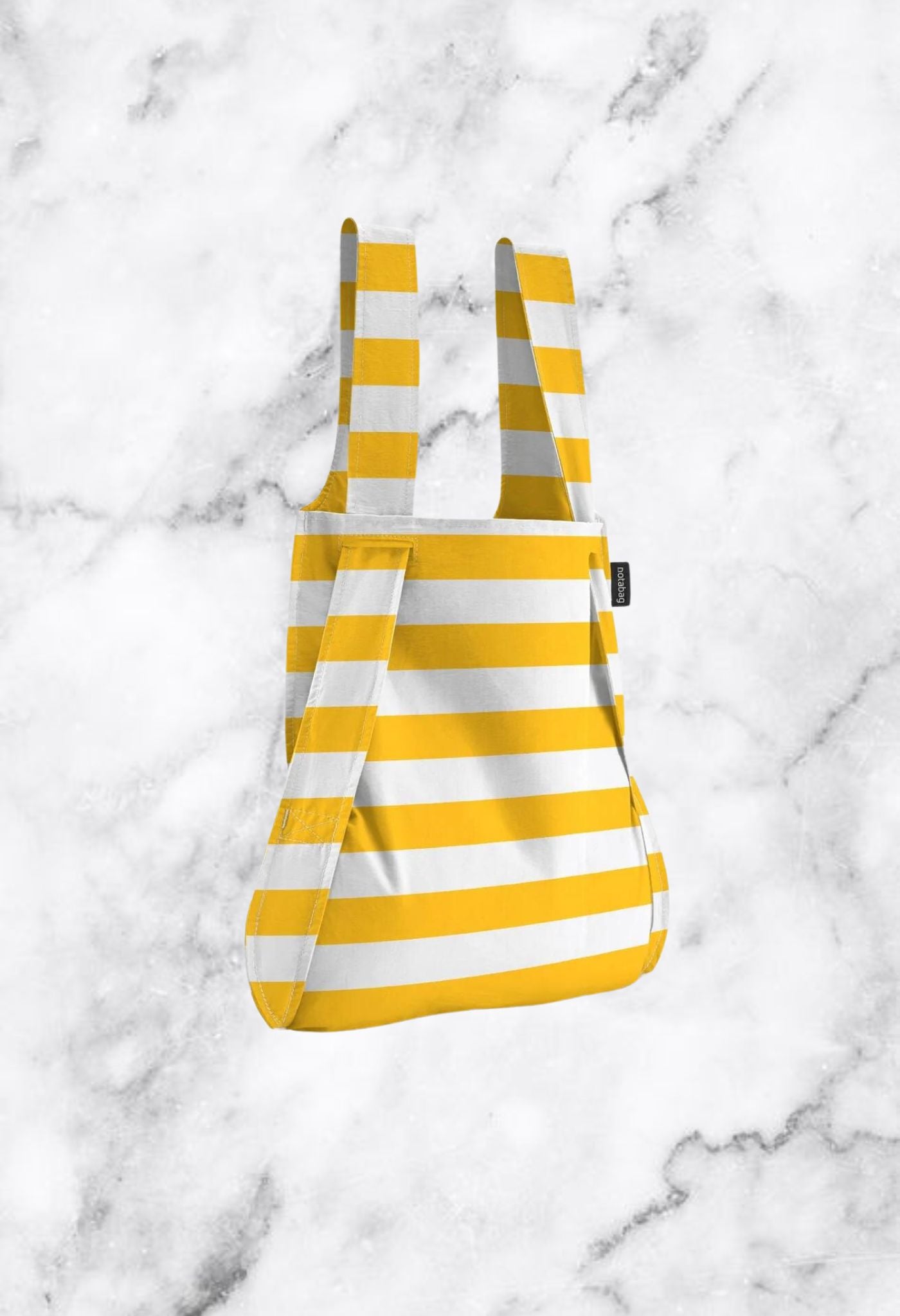 Gold Stripes Backpack Tote Bag