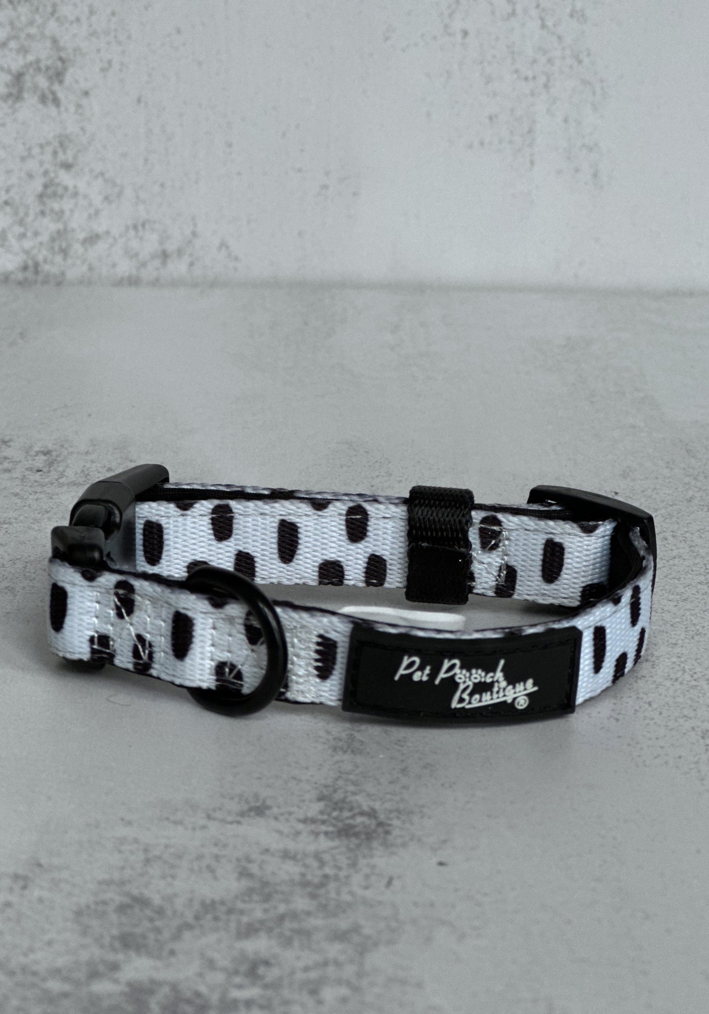 Extra Small Dalmatian Print Handmade Webbing Collar