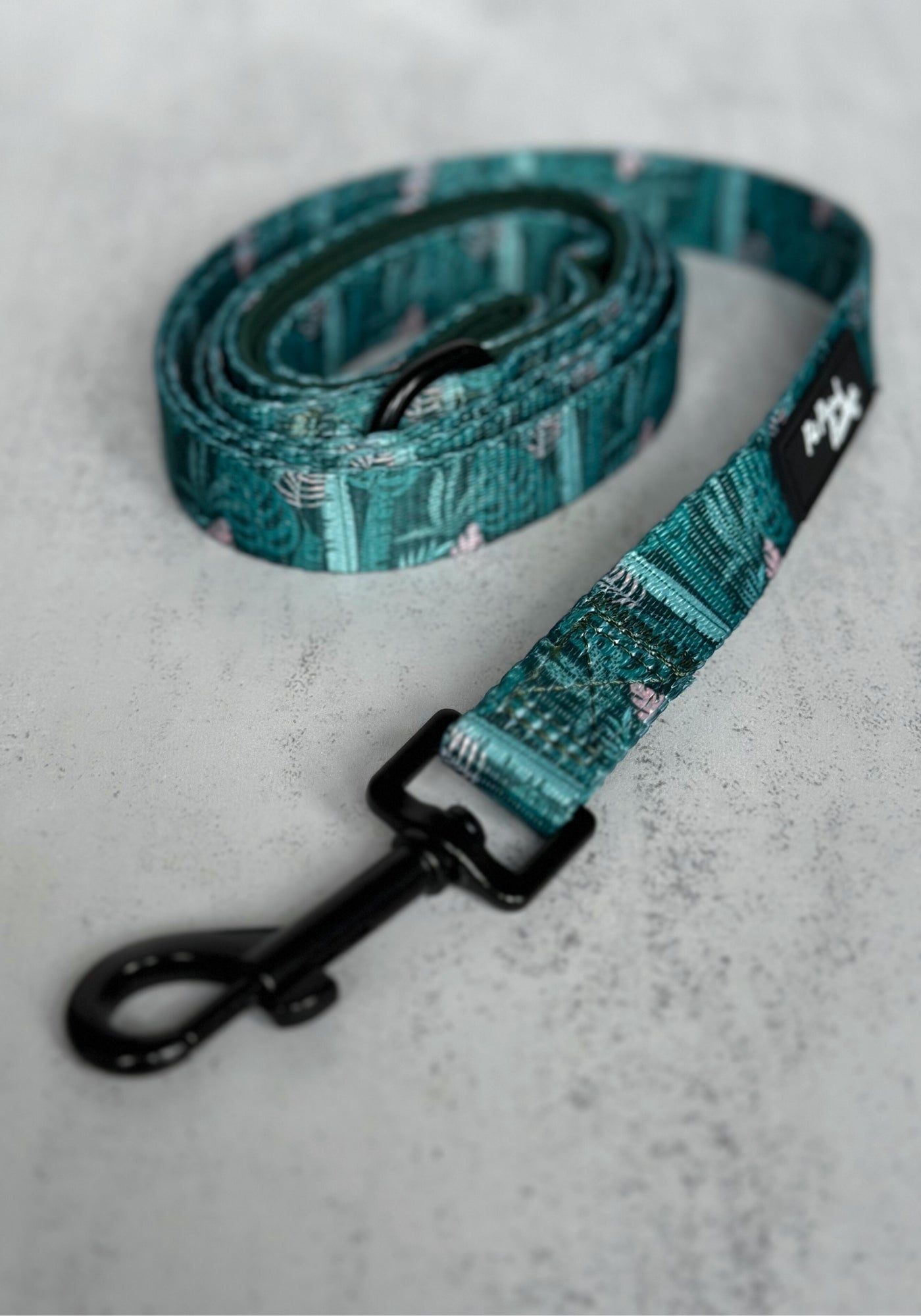 Teal Jungle Handmade Webbing Lead