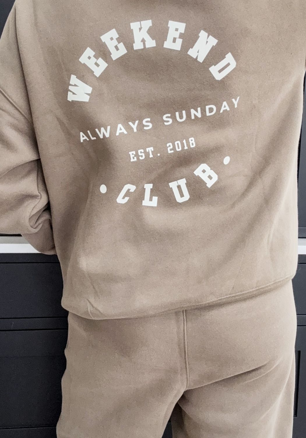 Stone Grey Weekend Club Hooded Sweater