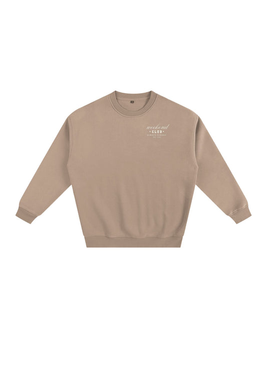 Oat Latte Weekend Club Classic Sweater