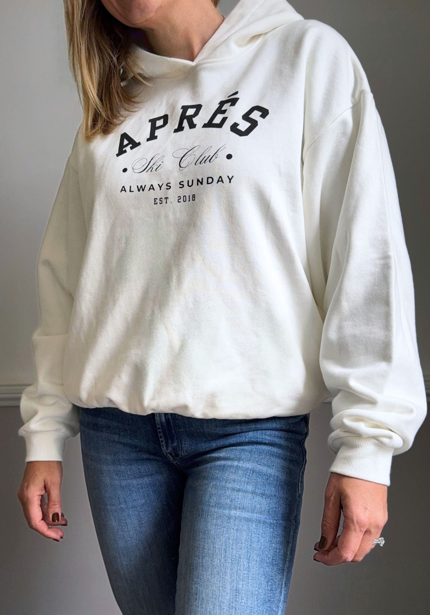 White Ski Club Weekend Sweater