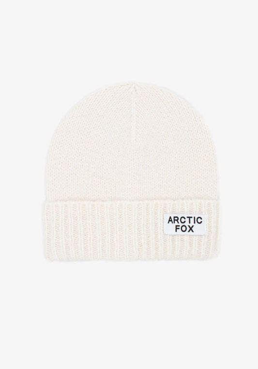 Arctic fox White Mohair Beanie