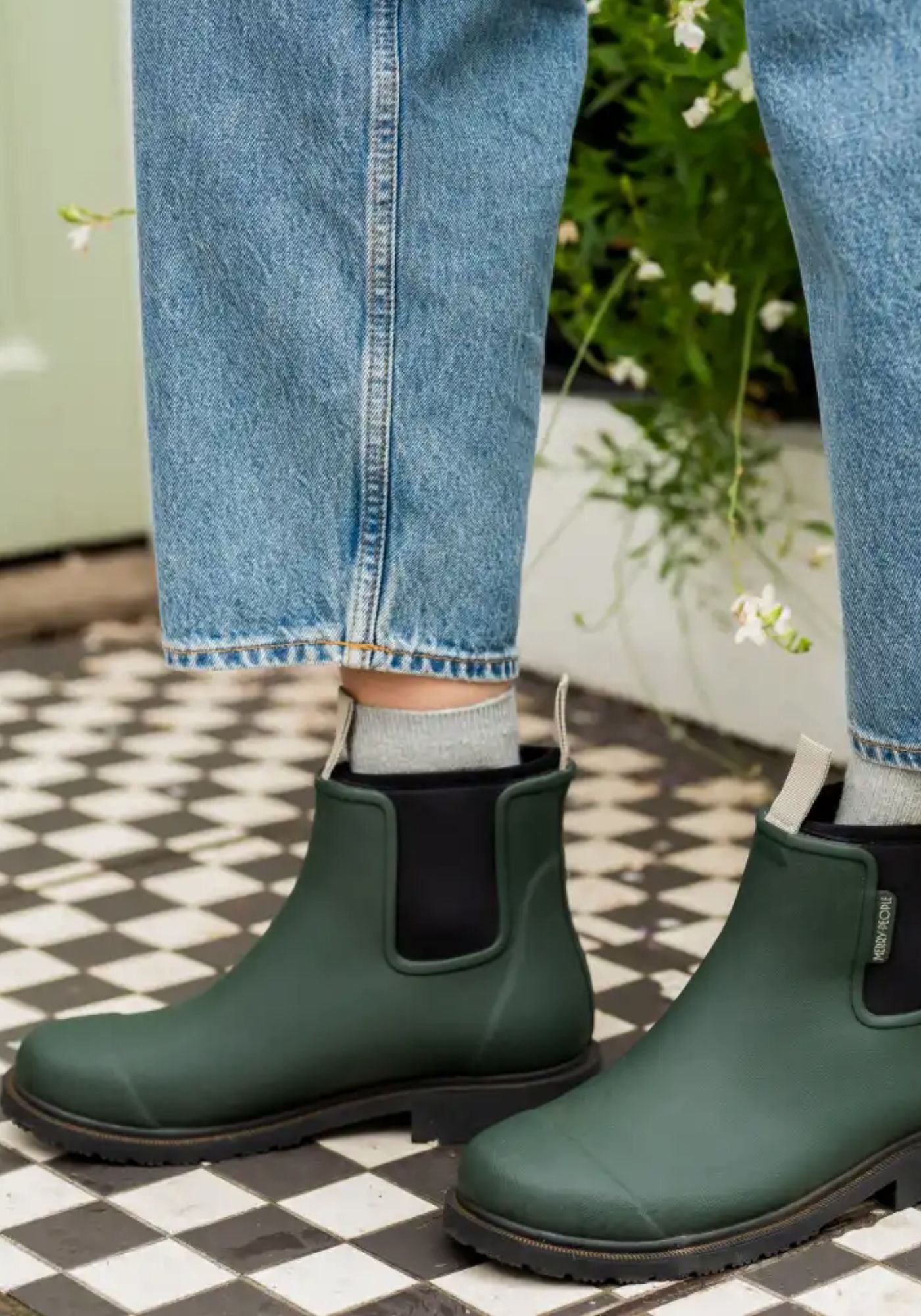 Merry People Bobbi Boots in Alpine Green & Black