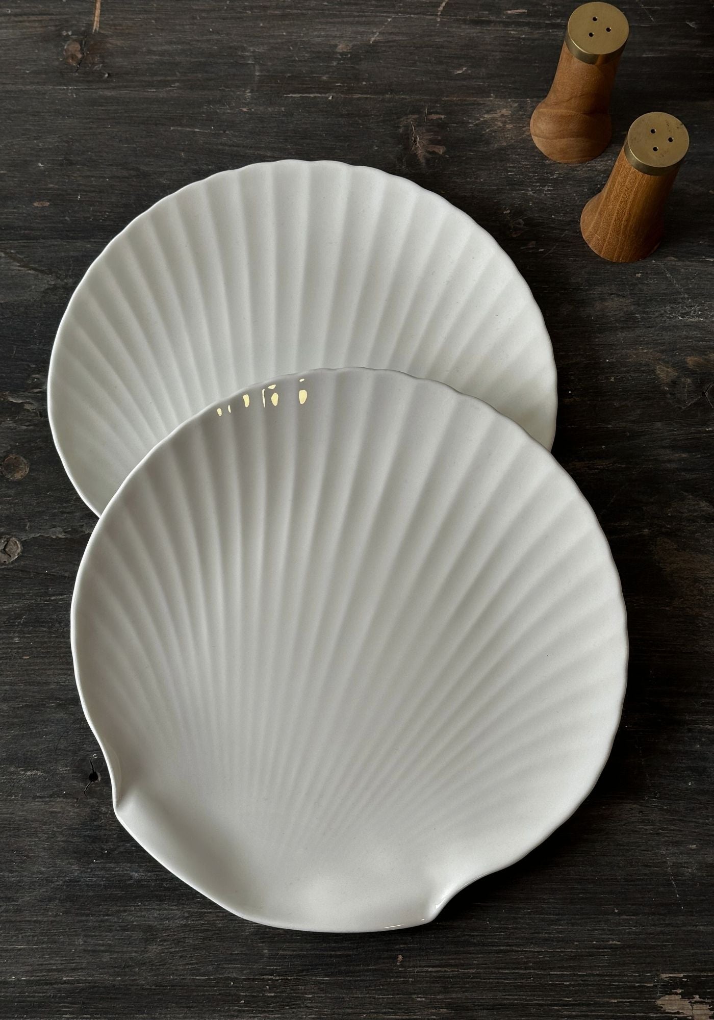 Large Shell Plate White