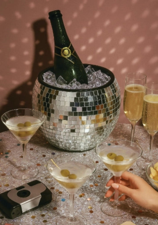 Silver Disco Ice Bucket