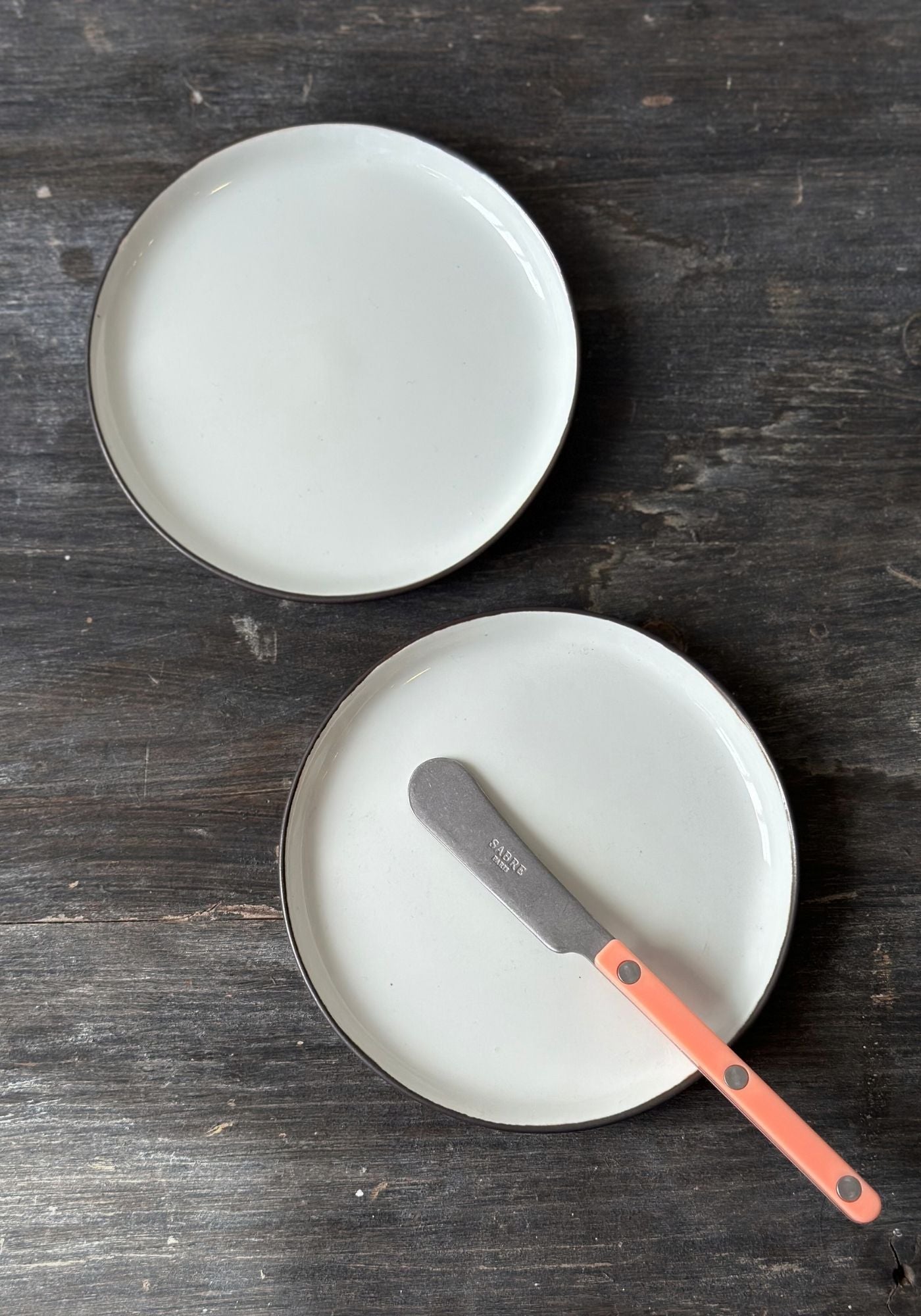 Set of Two Stoneware Side Plates