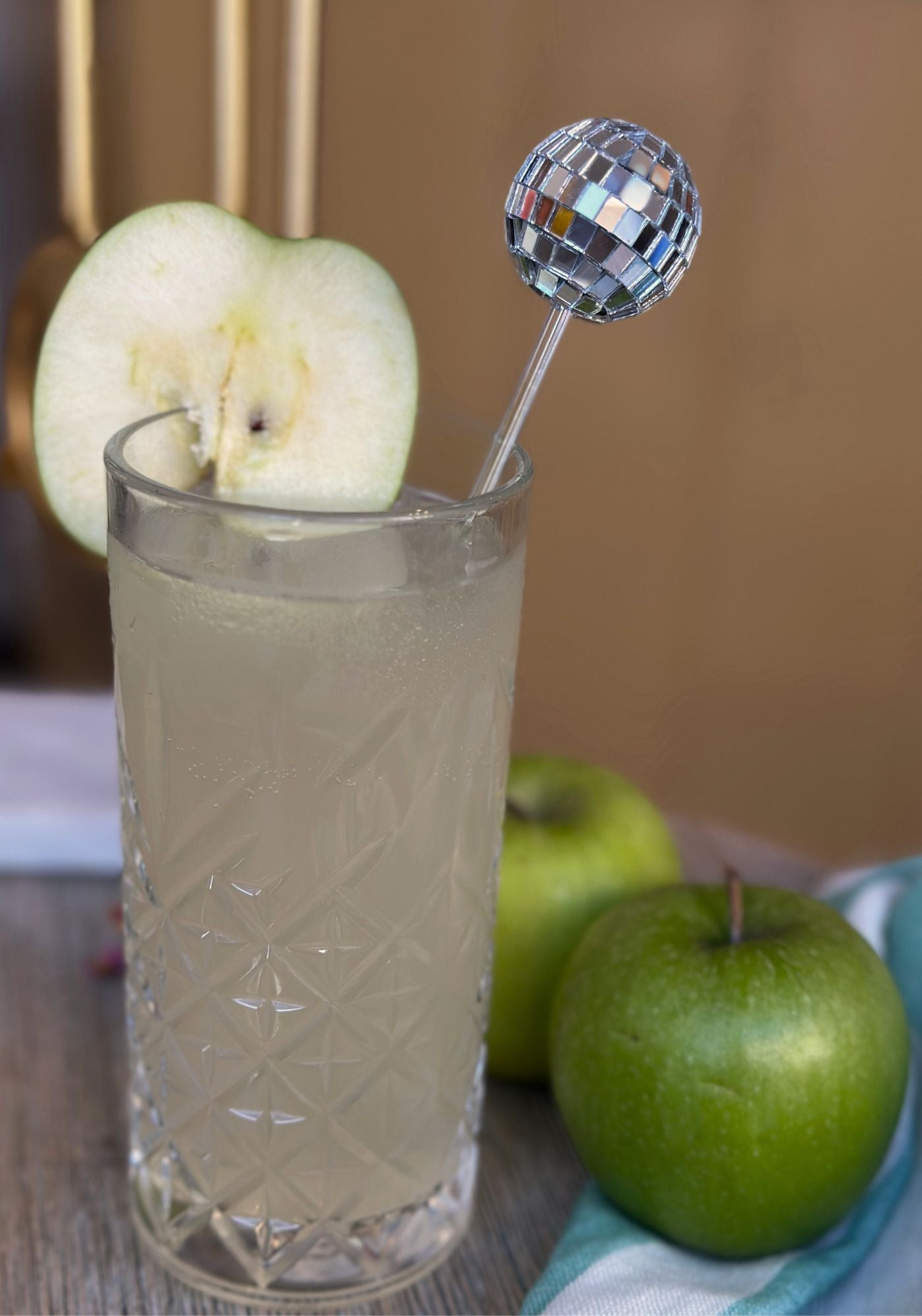 Set of Four Disco Ball Drinks Stirrers