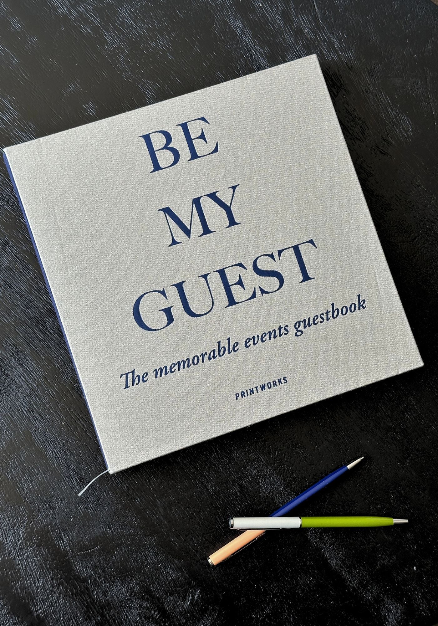 Navy Coffee Table Guest Book