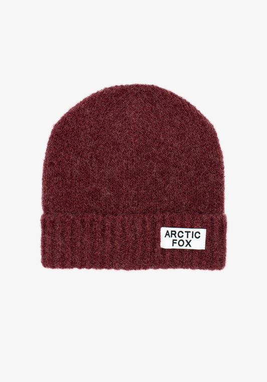 Arctic fox Dark Berry Mohair Beanie