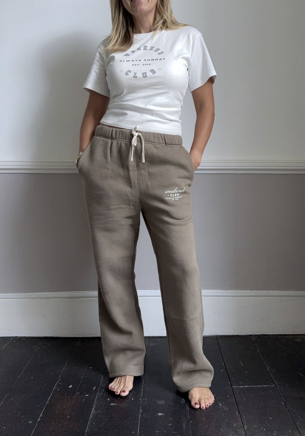 Stone Grey Weekend Club Trousers