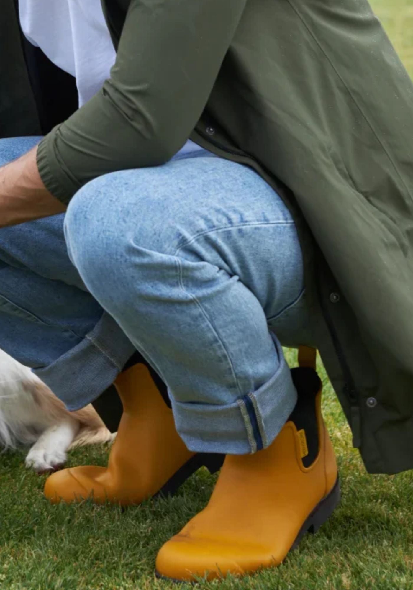 Merry People Bobbi Boot in Mustard Yellow & Black
