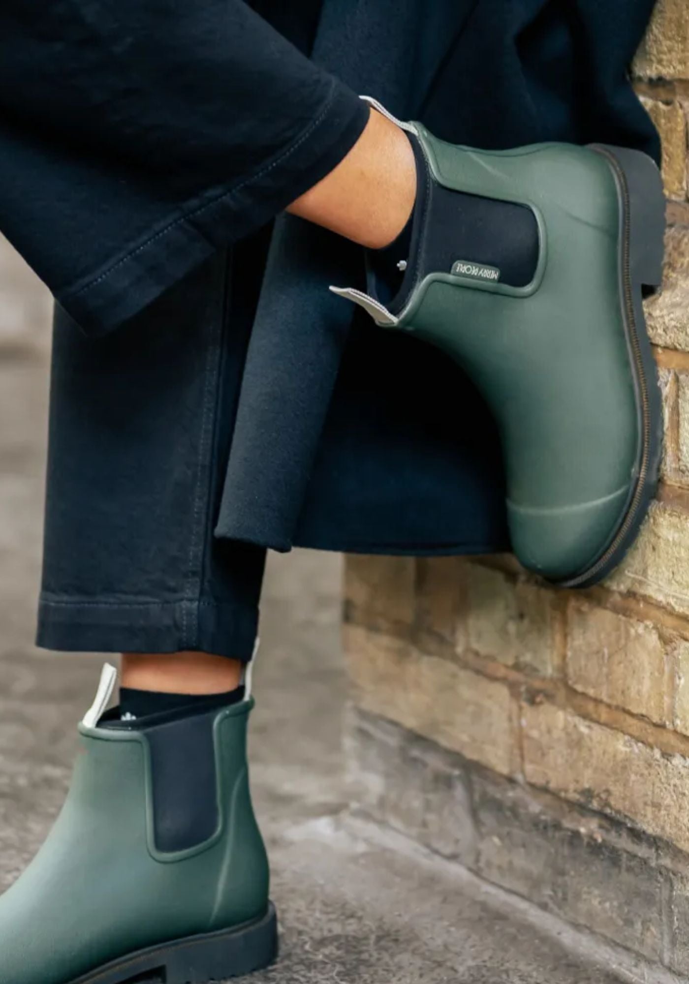 Merry People Bobbi Boots in Alpine Green & Black