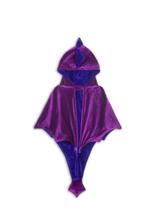 Purple and Blue Velvet Dragon Cape