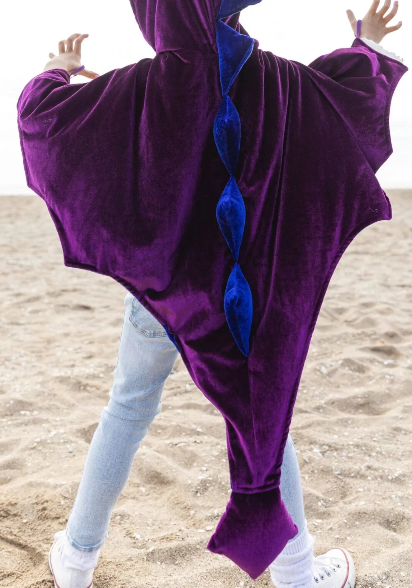 Purple and Blue Velvet Dragon Cape