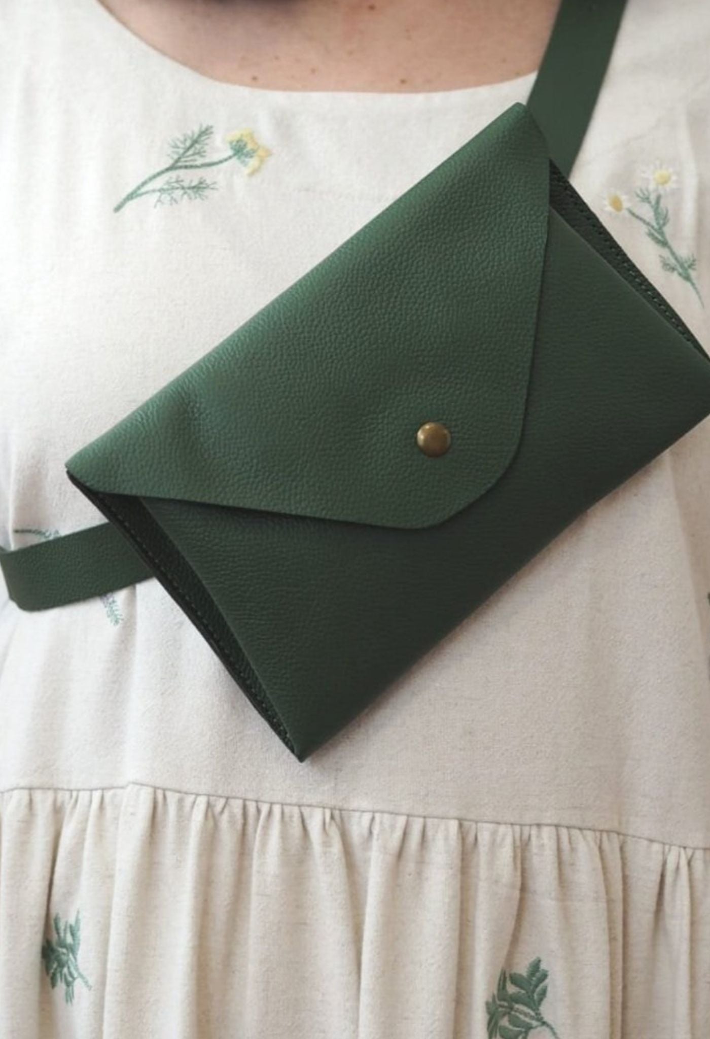 Betty Green Leather Belt Bag