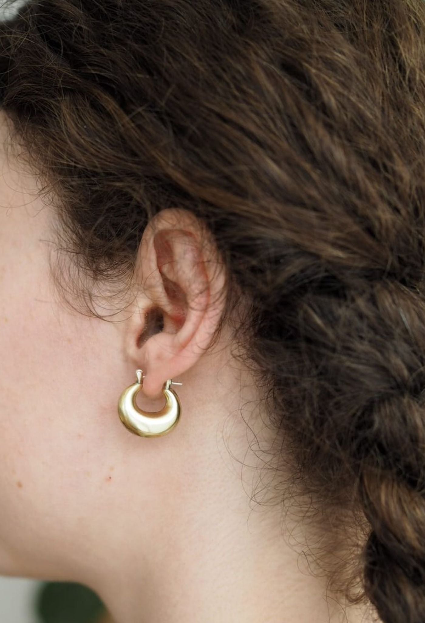 Amy Brass & Silver Hoop Earrings