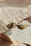 Luna Brass & Silver Hoop Earrings