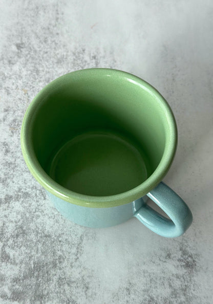 Tasse en émail « Toujours le dimanche » 