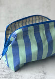 Blue Striped Wash Bags