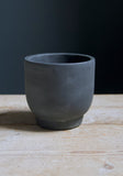 Eva Small Black Cement Plant Pot