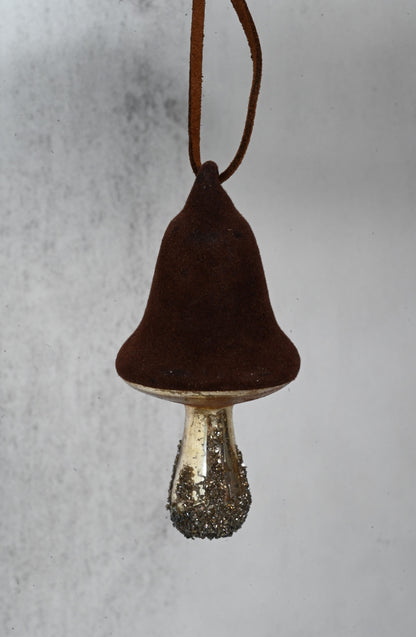Tall Velvet Top Glass Mushroom